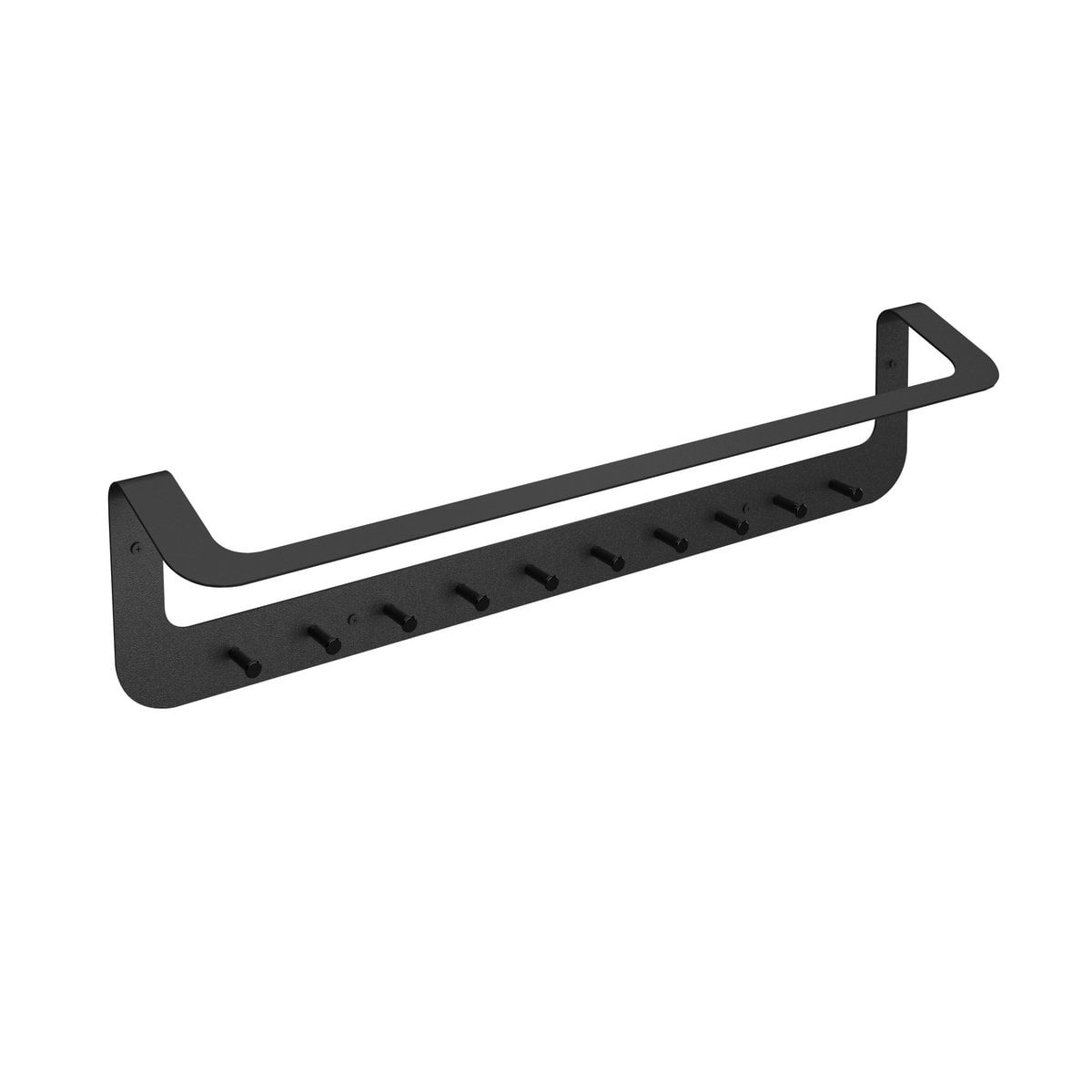 Linea Wandkapstok – Metaal – 10 Haken met Opbergruimte