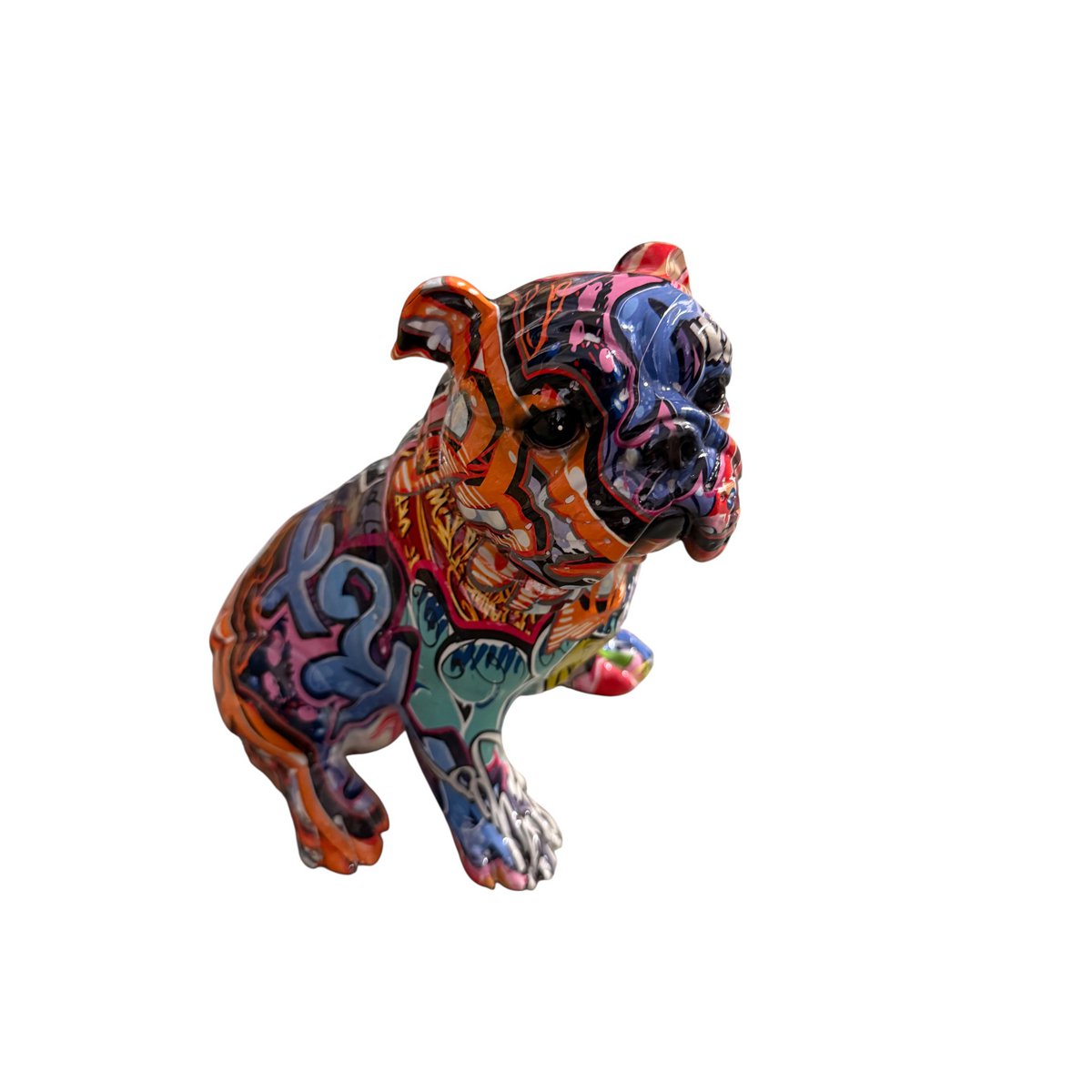 Bulldog Decoratie – Kleurrijk Polyresin Designbeeld
