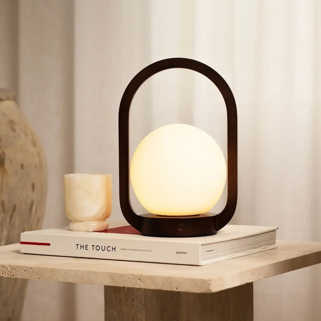 Skye Donkerbruine Houten Snoerloze Lamp
