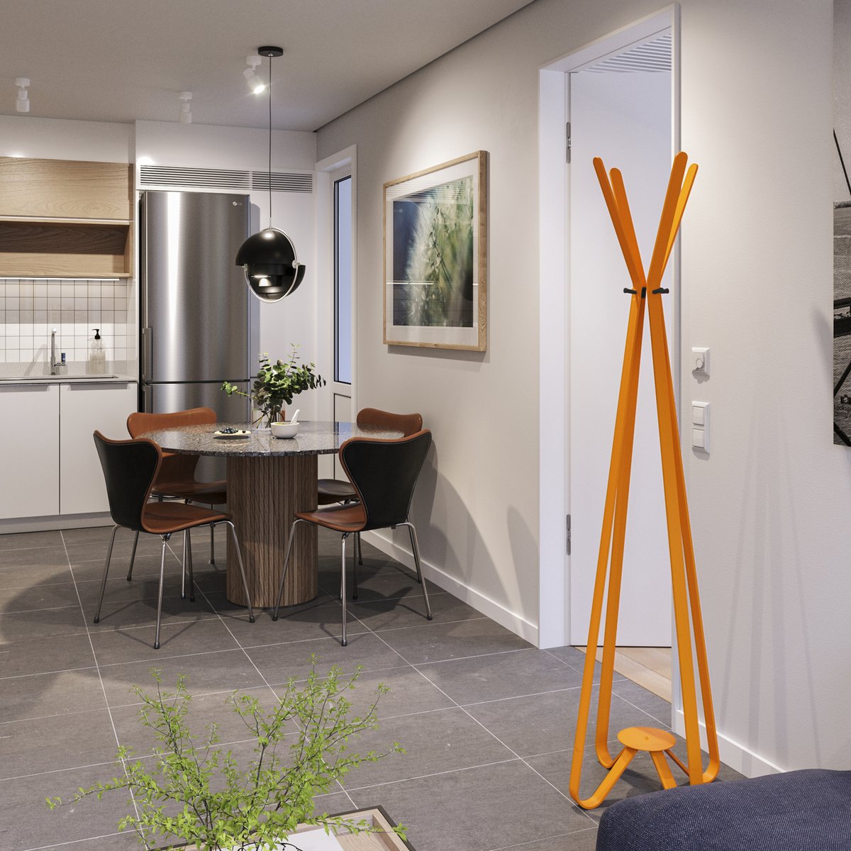 Modi Staande Kapstok – Industriële Stalen Kapstok met 8 Haken