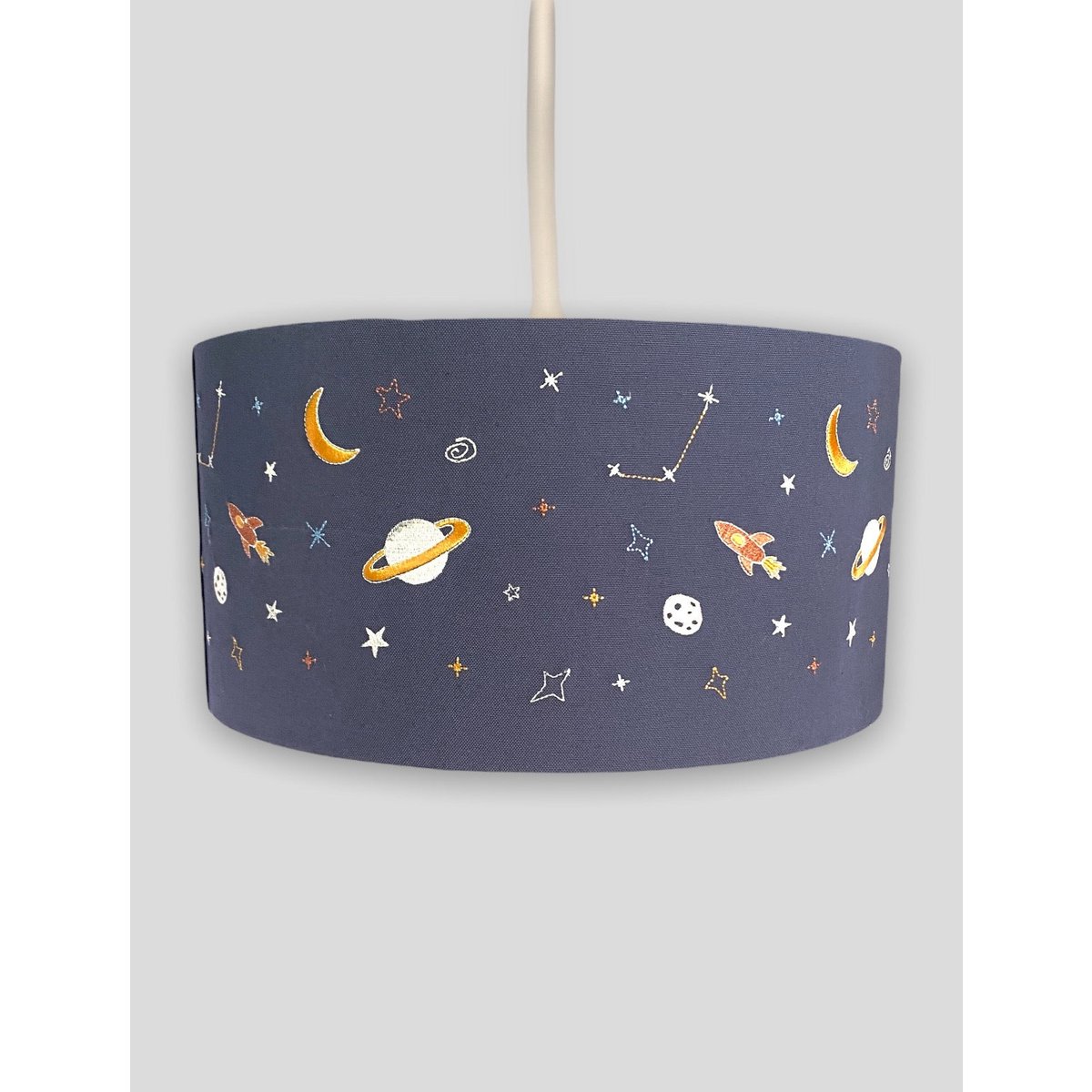 Glow in the Dark Lampenkap – Geborduurde Sterren