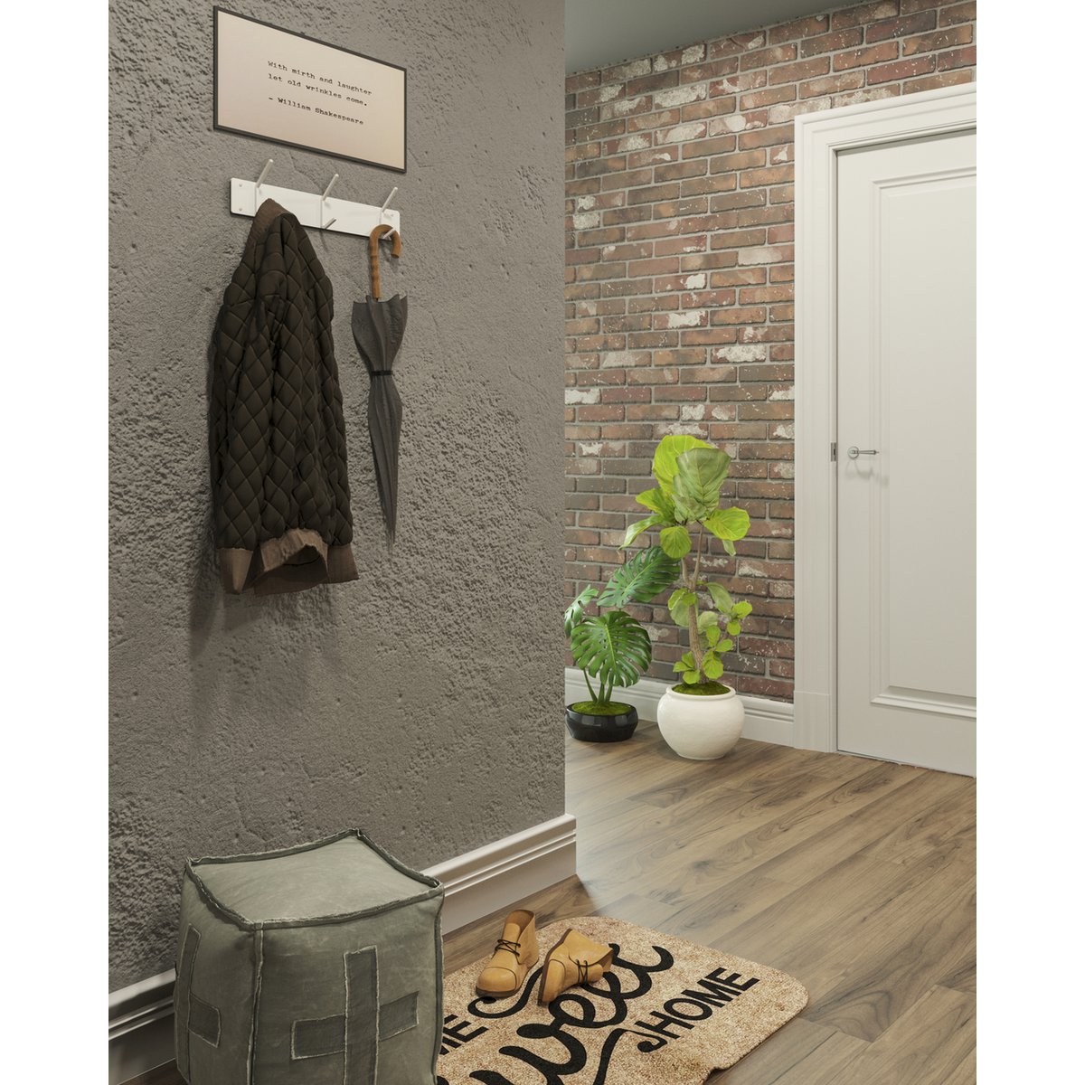 Mystiek Small Three Wandkapstok – Metaal – 6 Haken