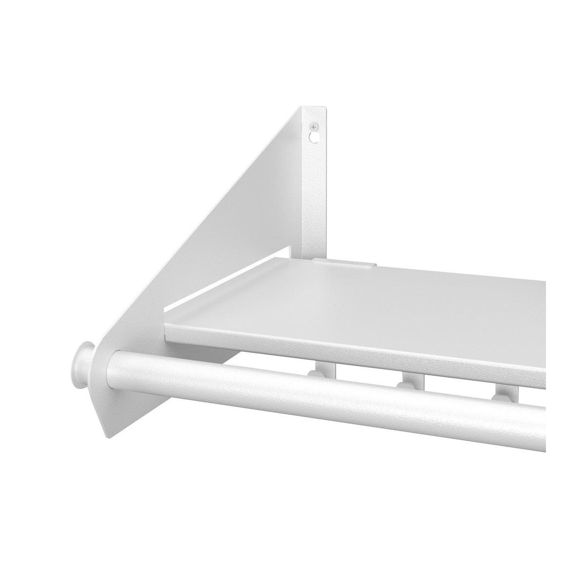 Switch Wandkapstok – Staal – Zwart/Wit – Wandkapstok met Hoedenplank en 9 Haken