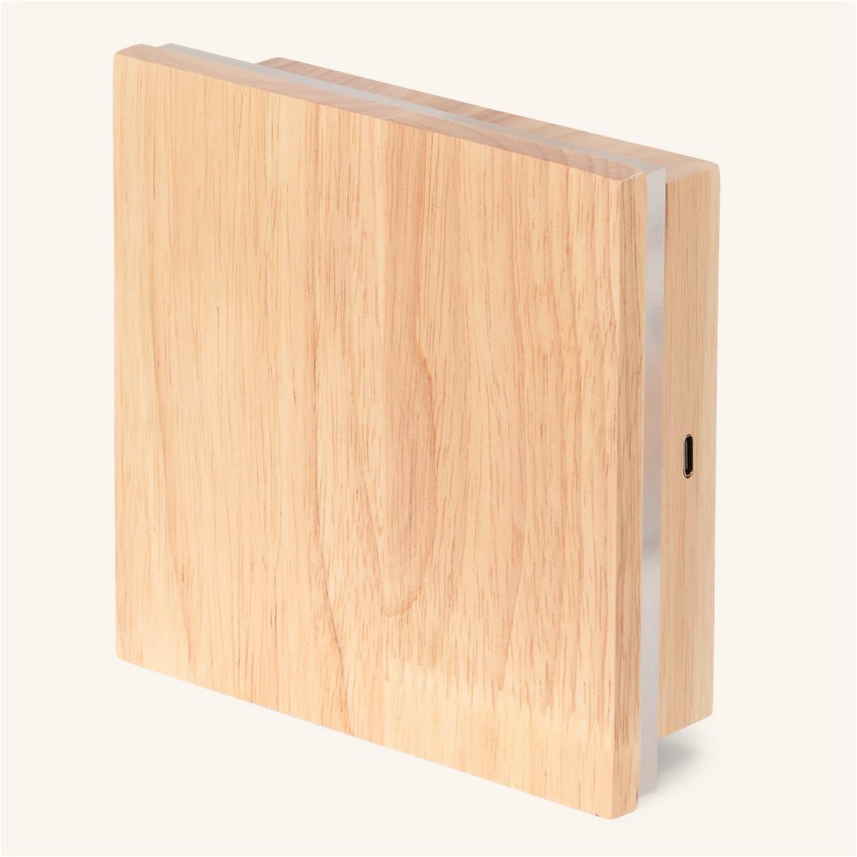 Lane lichtbruine draadloze wandlamp - oplaadbaar, dimbaar, natuurlijk houtlamp