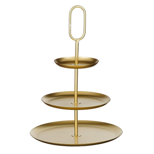 Rama Etagere 3 Laags - L38 x B38 x H55 cm - Metaal - Goud