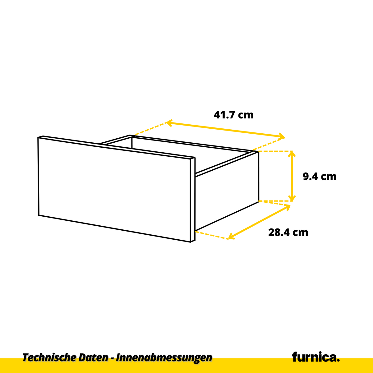 BASTIAN Ladekast 100 x 71 x 33 cm – Dressoir met 6 Laden, Mat Wit & Wotan Eiken, Modern