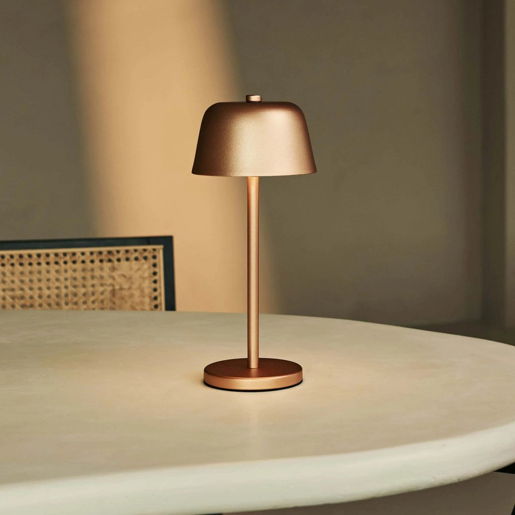 Anton Oplaadbare Tafellamp – Koper – Metaal & Aluminium – Draadloos – Dimbaar