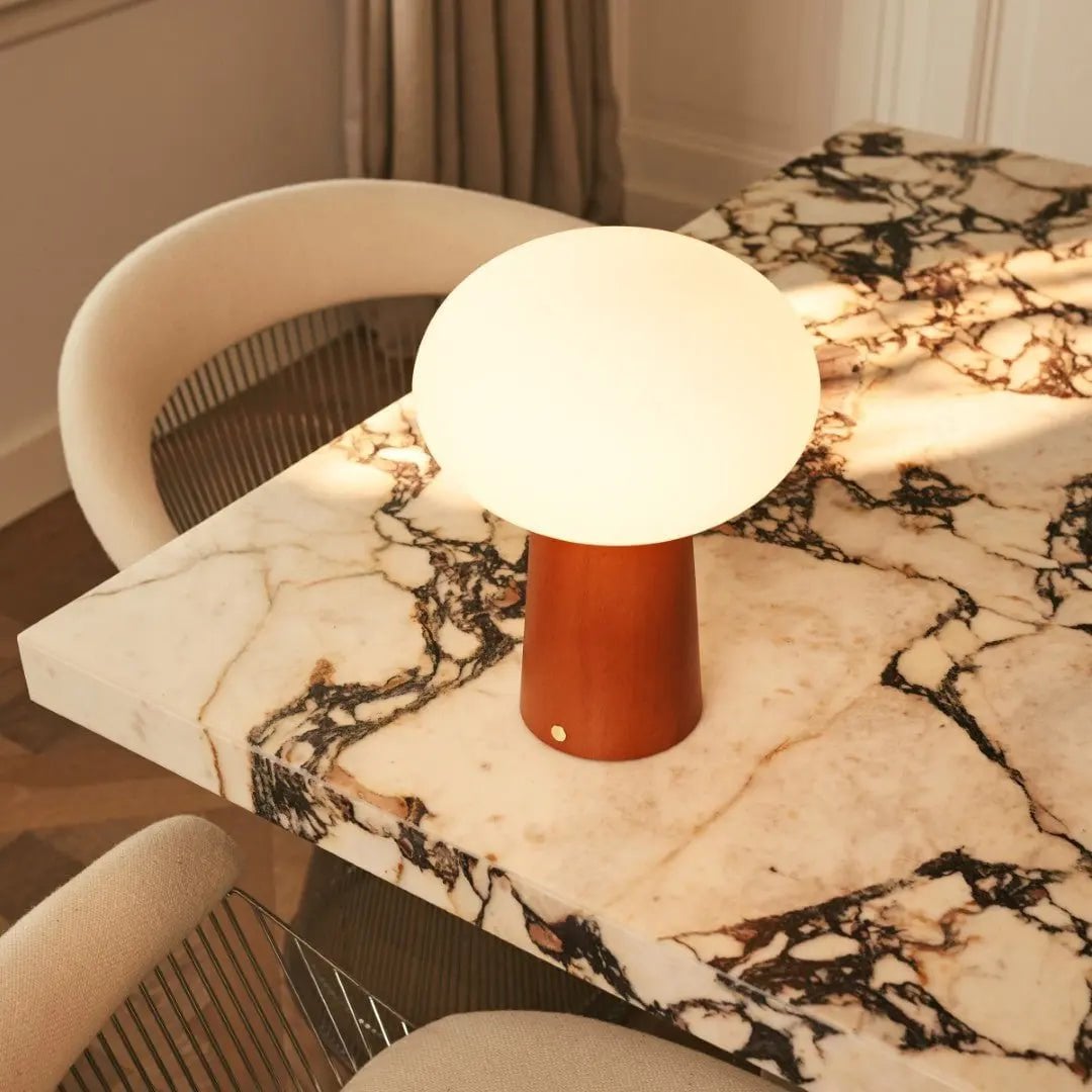 Max Kastanjebruine Houten Tafellamp