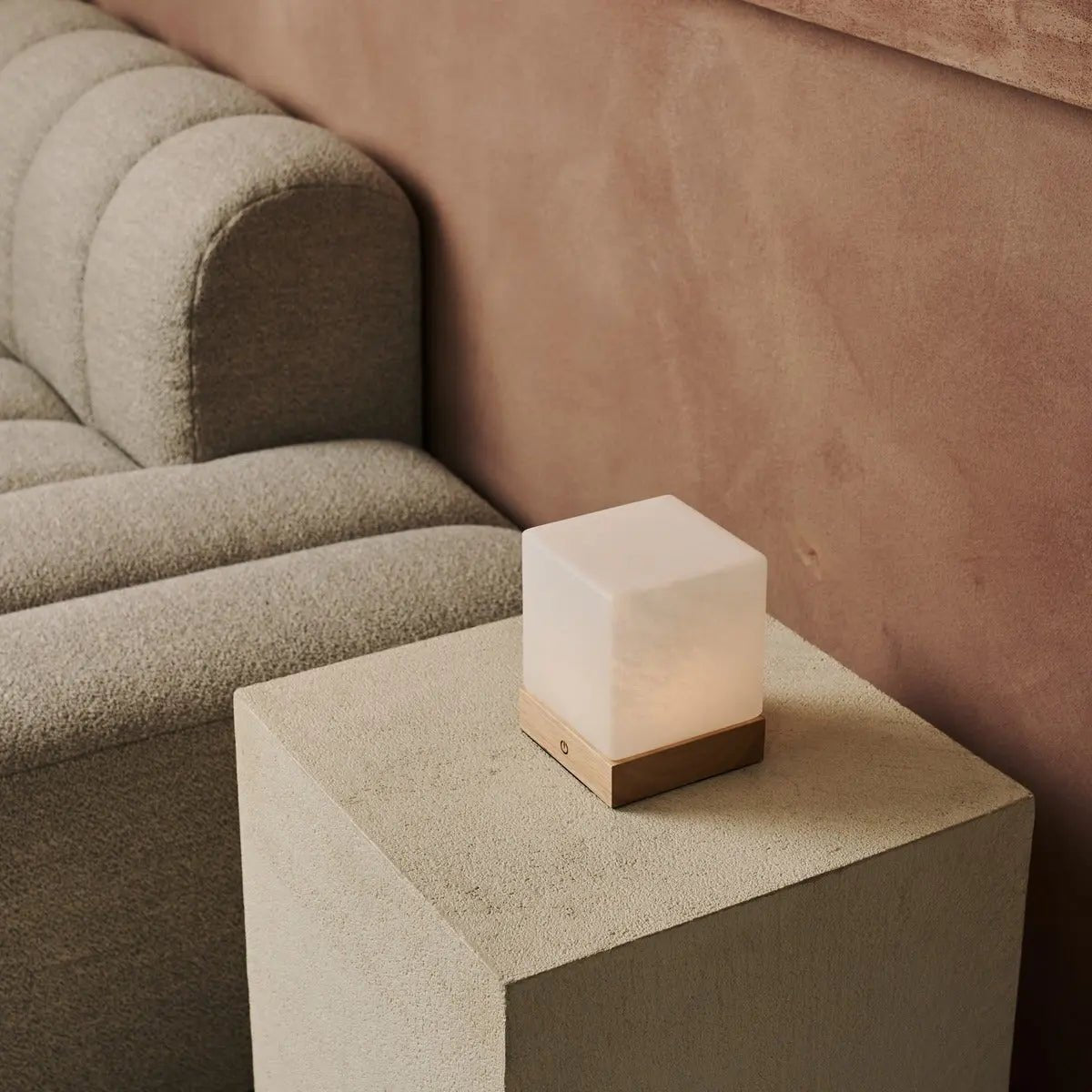 YCE Oplaadbare Tafellamp – Houten Designlamp met Matglas