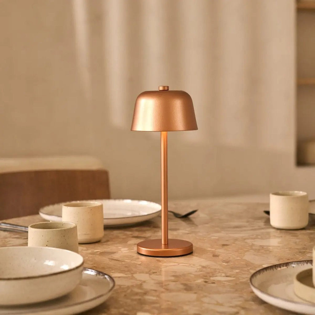 Anton Oplaadbare Tafellamp – Koper – Metaal & Aluminium – Draadloos – Dimbaar