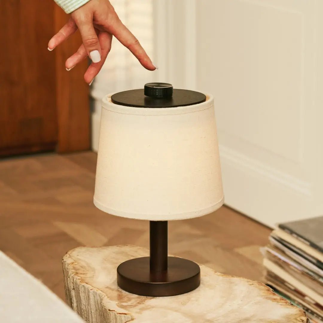 Rover Donkerbruine Houten  Lamp