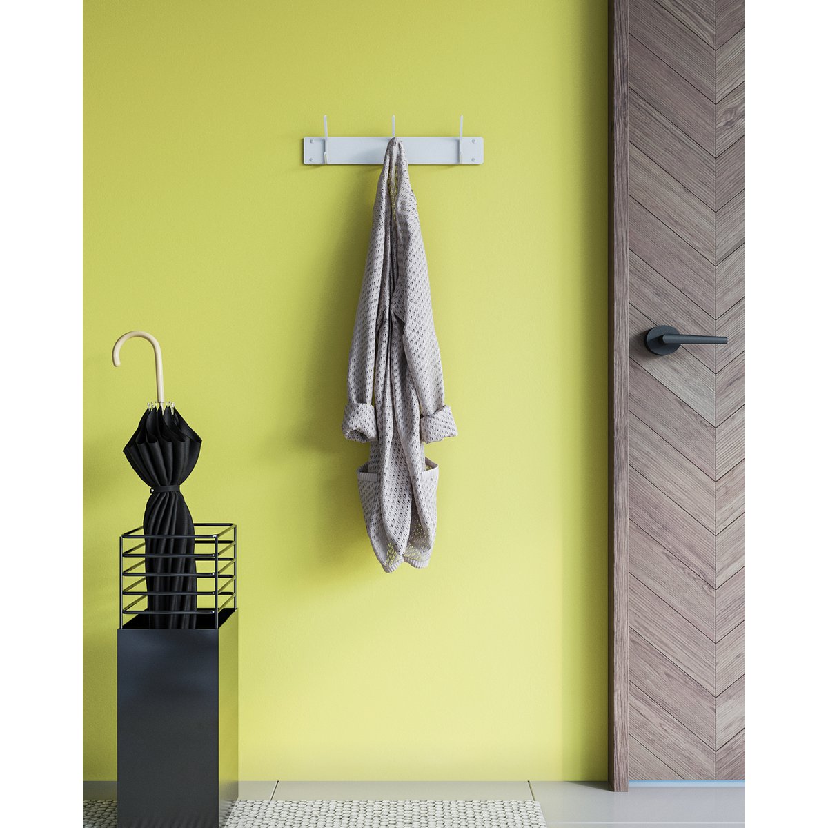 Mystiek Small Three Wandkapstok – Metaal – 6 Haken