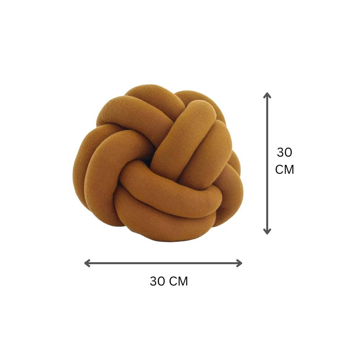 Urbane Hide Nodo Knoopkussen – Mosterdgeel