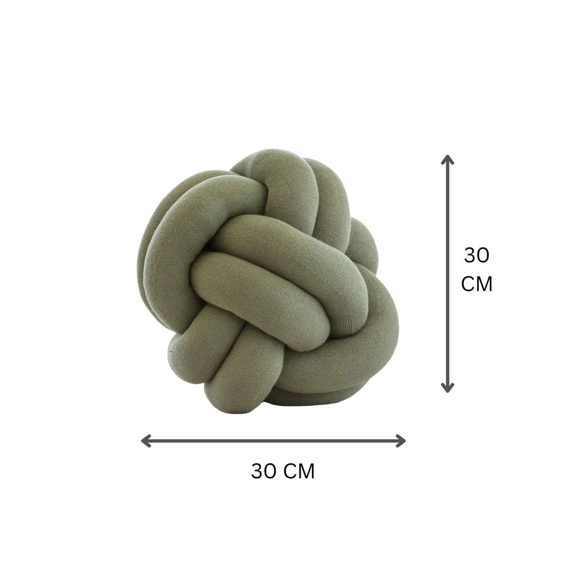 Green Knot Ball – Cushion / Kussen – 30×30 cm