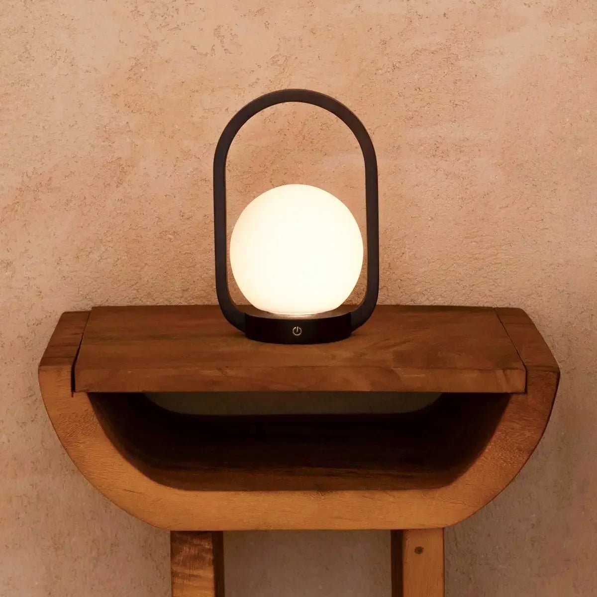 Skye Donkerbruine Houten Snoerloze Lamp