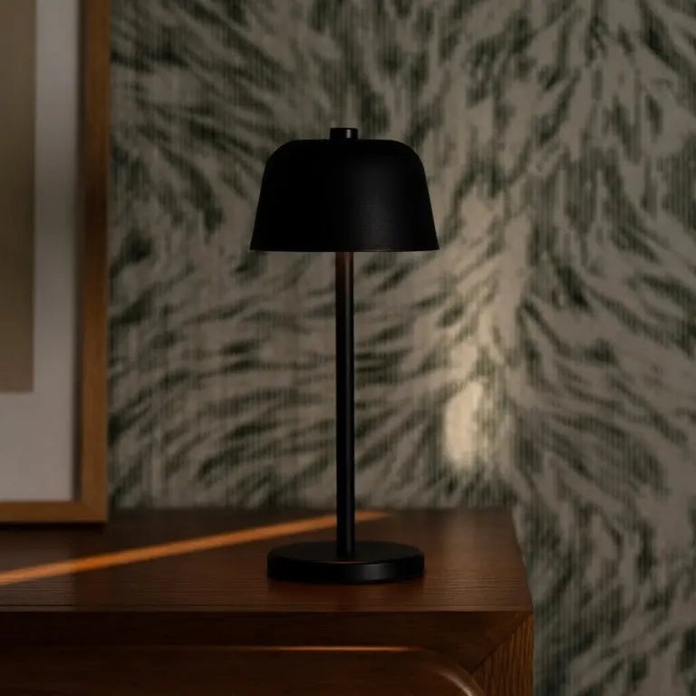 Anton Oplaadbare Tafellamp – Zwart – Metaal & Aluminium – Draadloos – Dimbaar