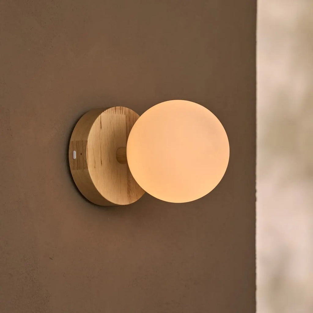 Richella Wandlamp – Draadloos & Oplaadbaar – Lichtbruin Hout