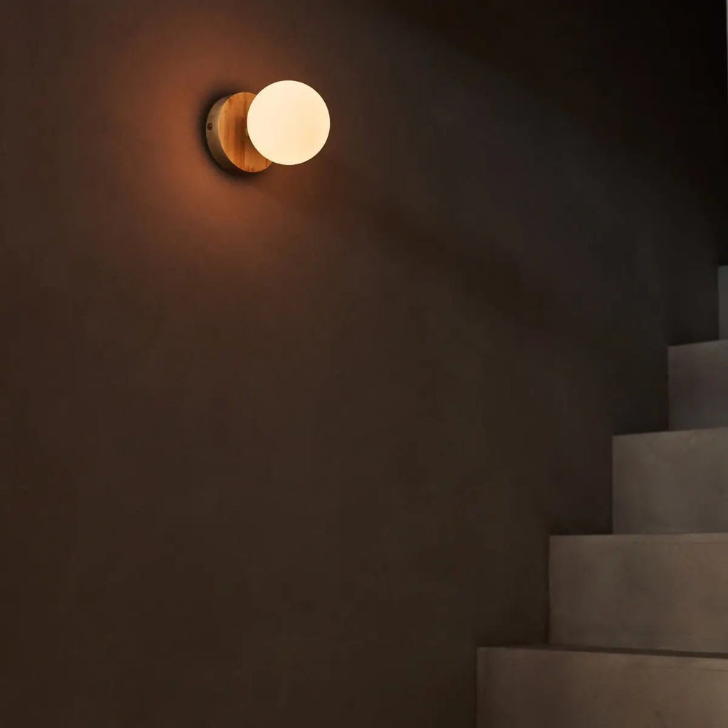 Richella Wandlamp – Draadloos & Oplaadbaar – Lichtbruin Hout