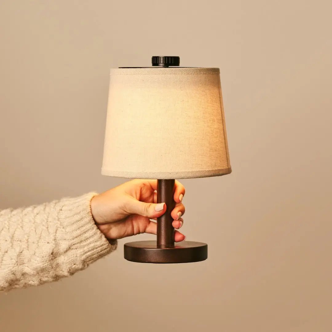 Rover Donkerbruine Houten  Lamp