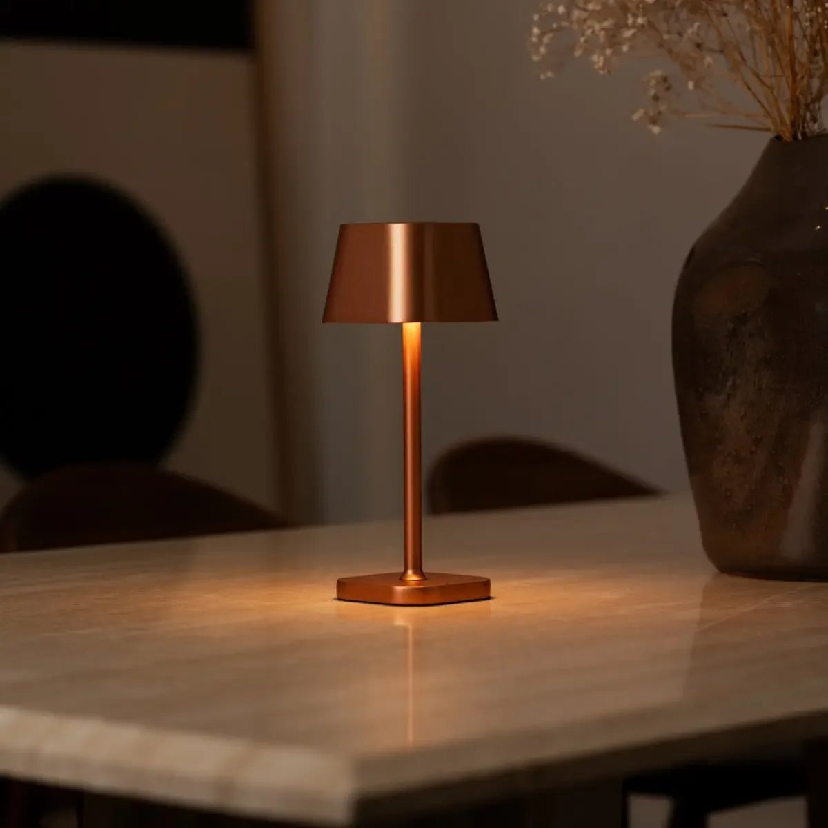 Ava Copper Rechargeable Table Lamp | Stylish, Cordless & Dimmable