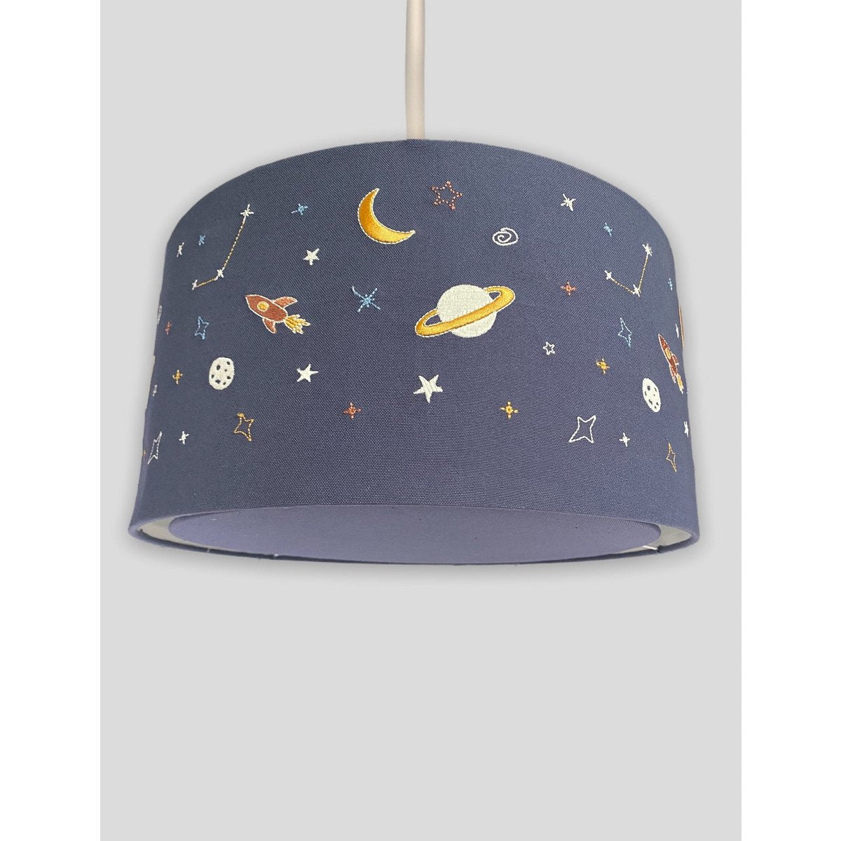 Glow in the Dark Lampenkap – Geborduurde Sterren