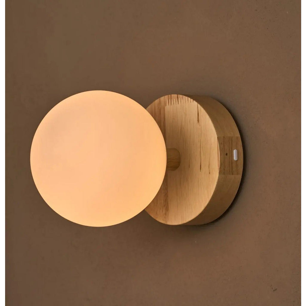Richella Wandlamp – Draadloos & Oplaadbaar – Lichtbruin Hout