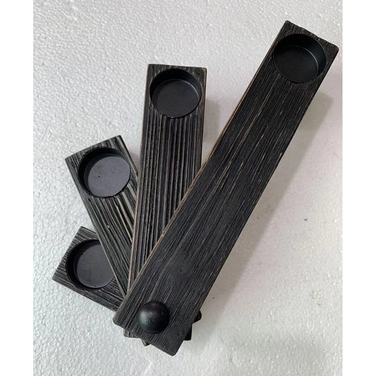 Houten kandelaar zwart