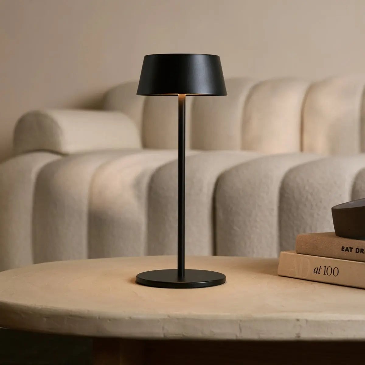 Hugo Midnight Zwart Oplaadbare Tafellamp