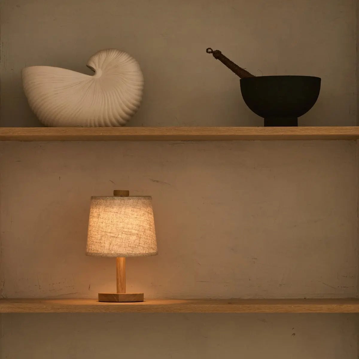 Rover Lichtbruine Houten tafellamp