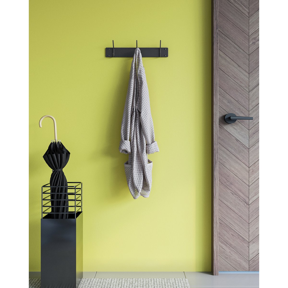 Mystiek Small Three Wandkapstok – Metaal – 6 Haken