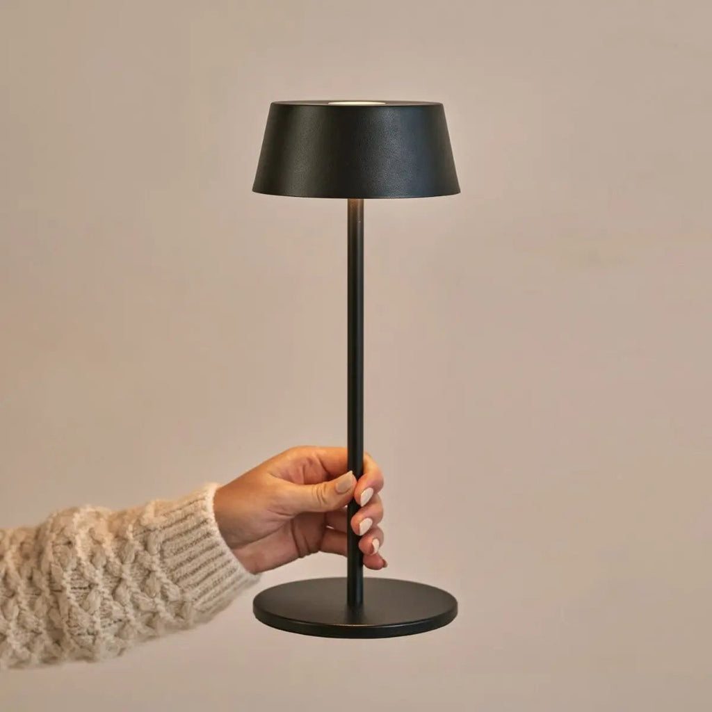 Hugo Midnight Zwart Oplaadbare Tafellamp