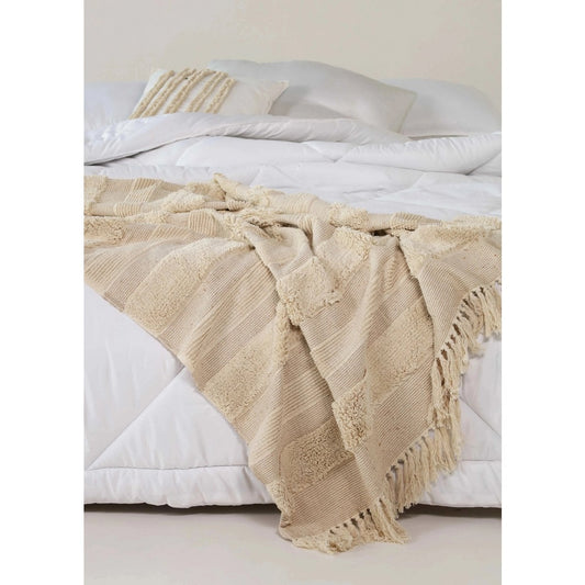 Beige Sand Plaid - 130x165 cm