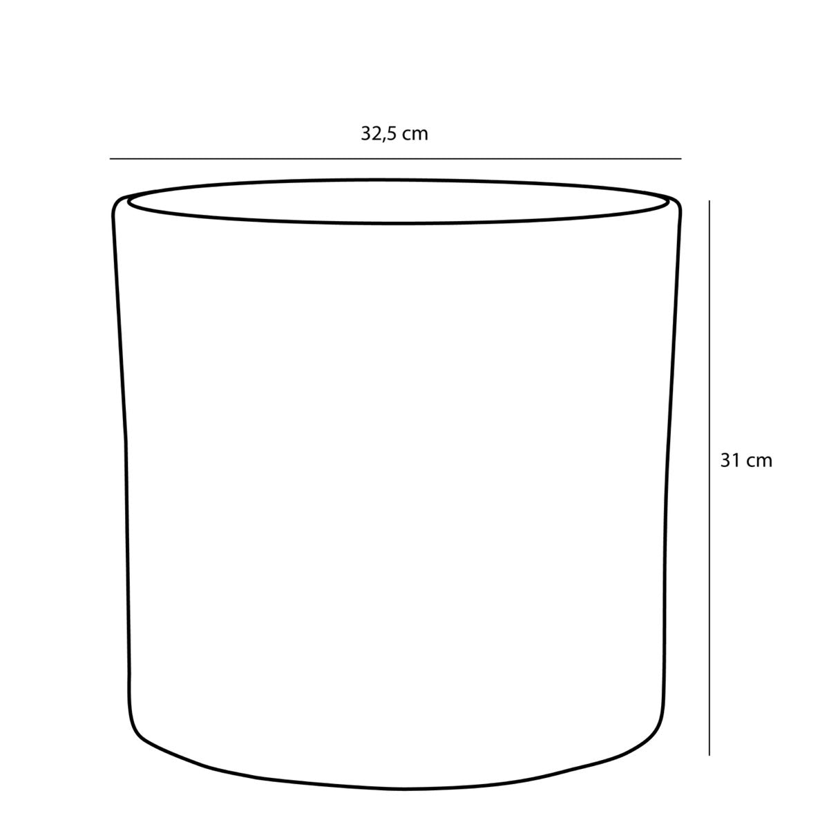 Bloempot binnen Lichtgrijs Keramisch