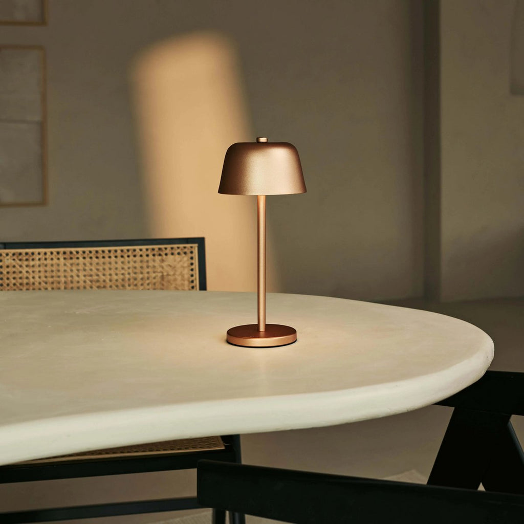 Anton Oplaadbare Tafellamp – Koper – Metaal & Aluminium – Draadloos – Dimbaar