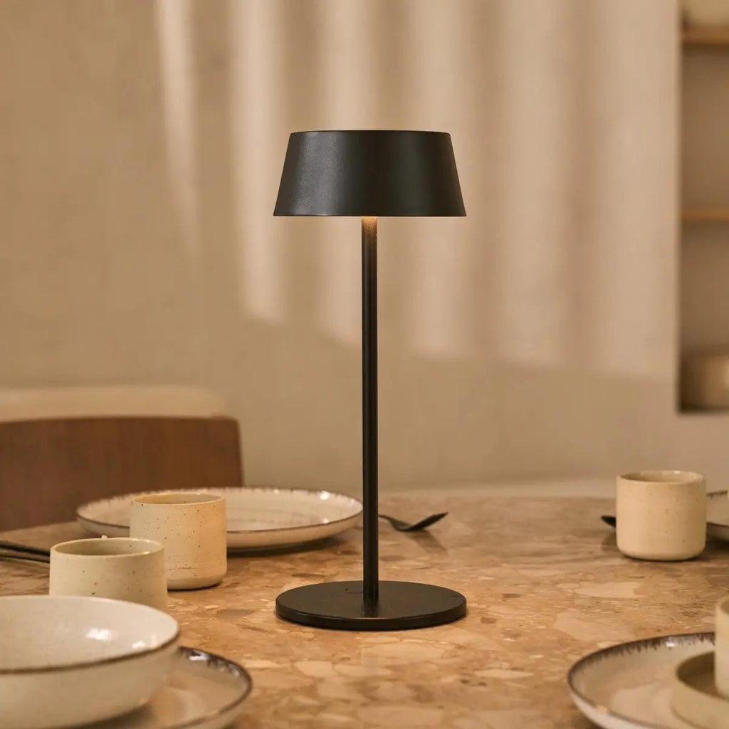 Hugo Midnight Zwart Oplaadbare Tafellamp