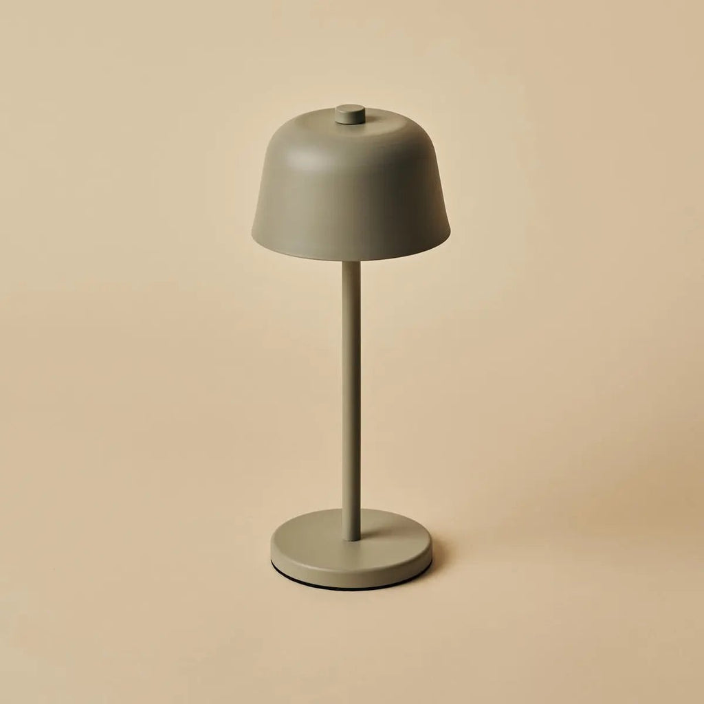 Anton Oplaadbare Tafellamp – Schaduw grijs – Metaal & Aluminium – Draadloos – Dimbaar