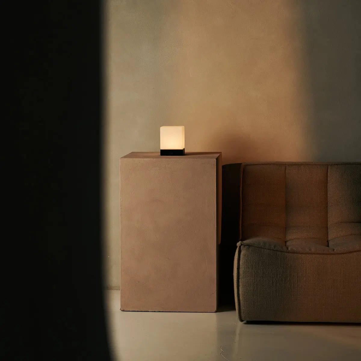 YCE Oplaadbare Tafellamp – Houten Designlamp met Matglas